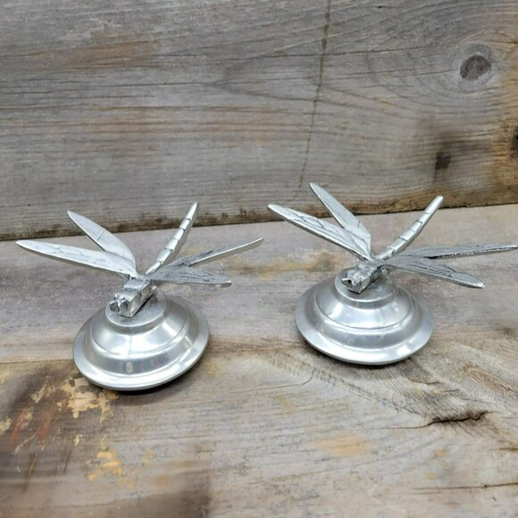 Modernistic Dragonfly Massive Chrome Metal Lid Jar Topper Industrial - Picture 12 of 14
